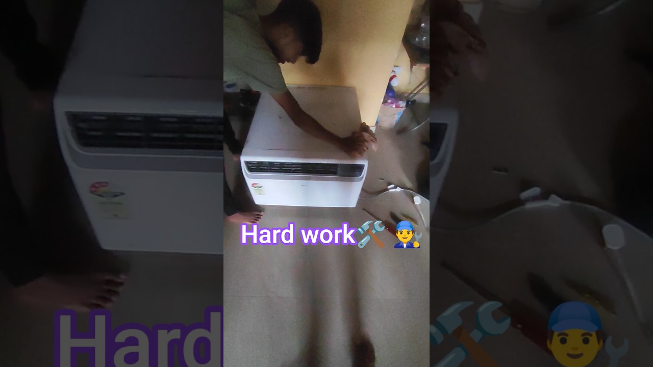 “Hard Work Never Stops 💪 | AC Technician Life” 