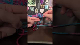 How to make a slip knot and magic circle (multicolor yarn)