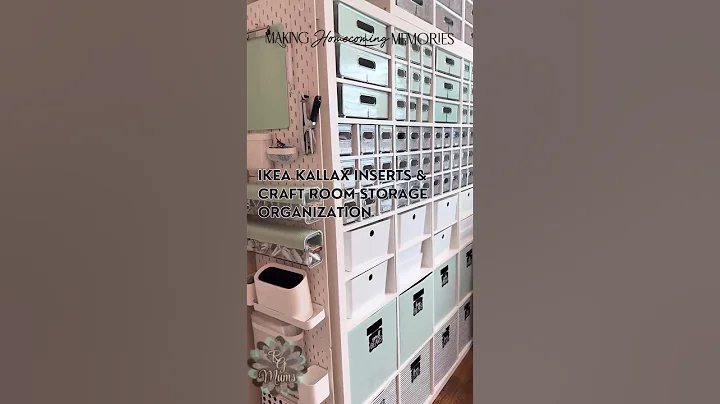Craft Room IKEA Kallax System & Inserts For Our Homecoming Mum Business #crafting #ribbon