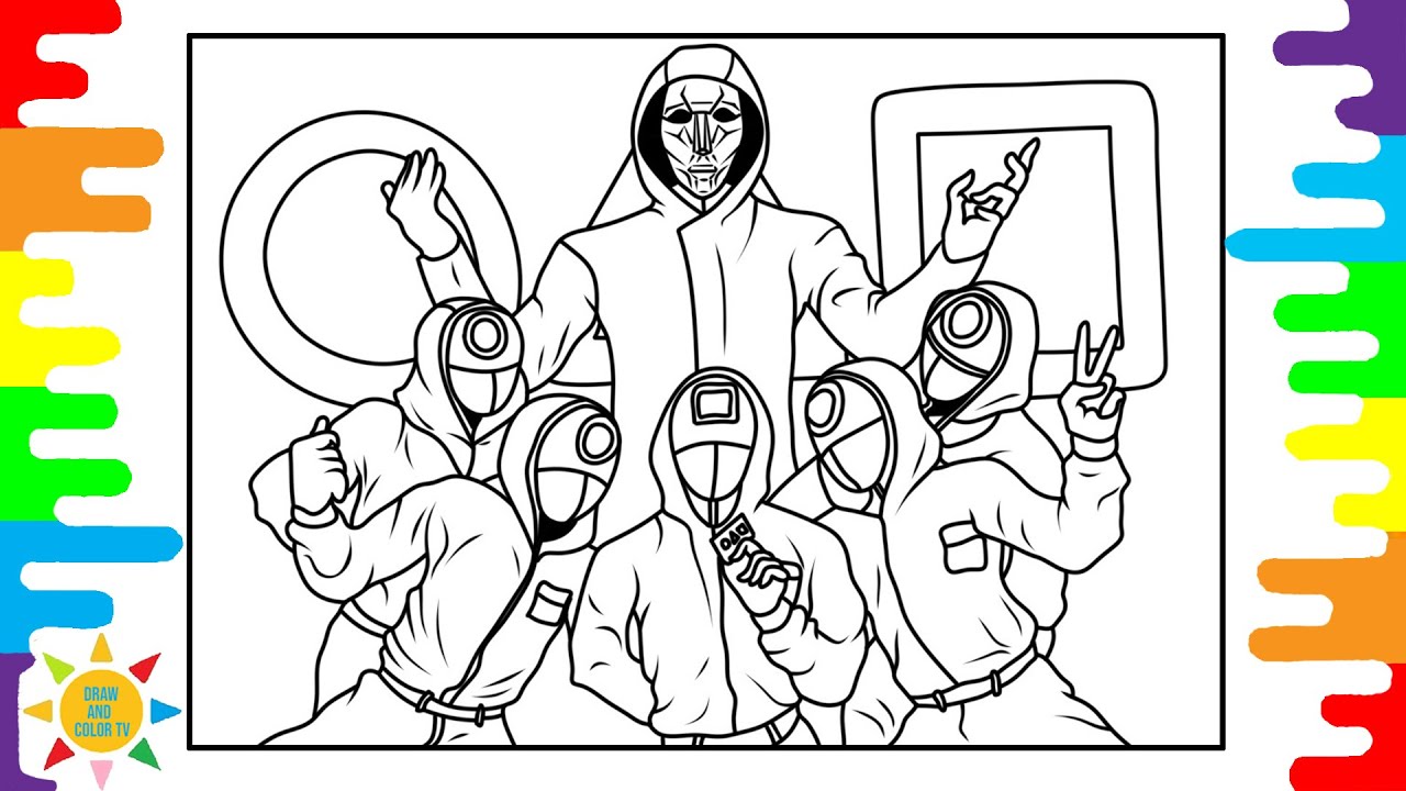 Раскраски «Игра кальмаров», сезон 2 | Раскраска «Игра кальмаров» | Алан Уокер — Мечтатель