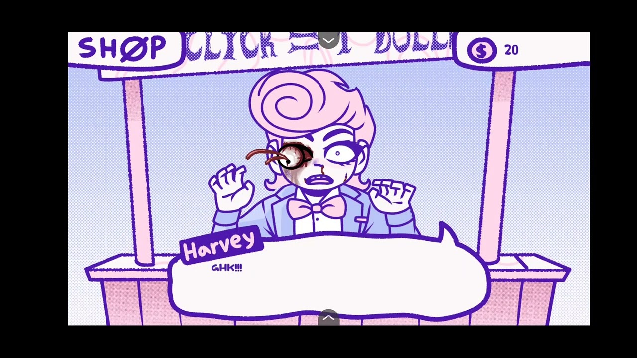 Every time I click him, I get money, but it hurts him. But he asked me to and gave me the items.