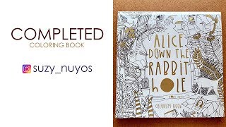 [Completed Coloring Book] Alice Down the Rabbit Hole by Isobel Lundie