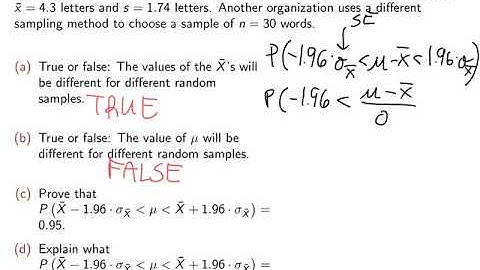 Chapter 7: Constructing a 95% Confidence Interval