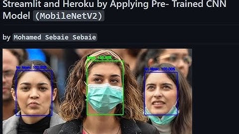 Face Mask Detector Web Application Using Computer Vision then Deployed by Streamlit and Heroku