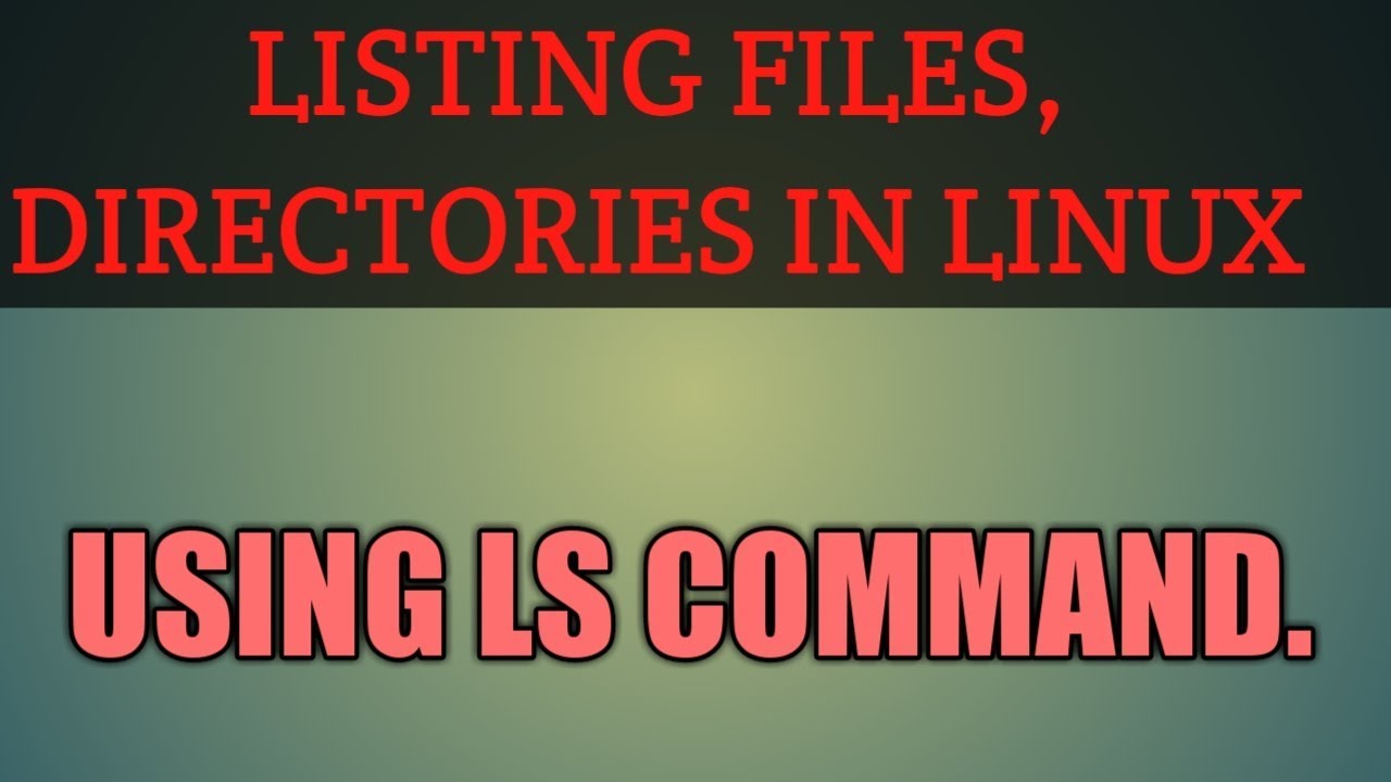 ls command in linux examples | ls command - YouTube