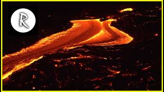 Natural Sounds | for Sleep & Stress Relief, Lava River - 10 Hours Lava Flow, Kilauea Hawaii 🌋 4K