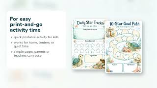 Turtle Treasure Steps | Reward Chart for Kids | Printable PDF | Etsy | 02
