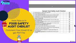 Free Food Safety Checklist of Internal Auditor
