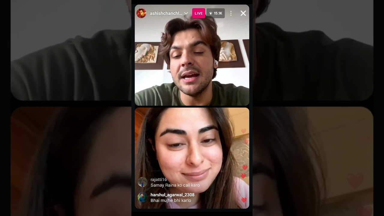 Fun Insta live of ashish chanchlani with Ellie 🤪 and 