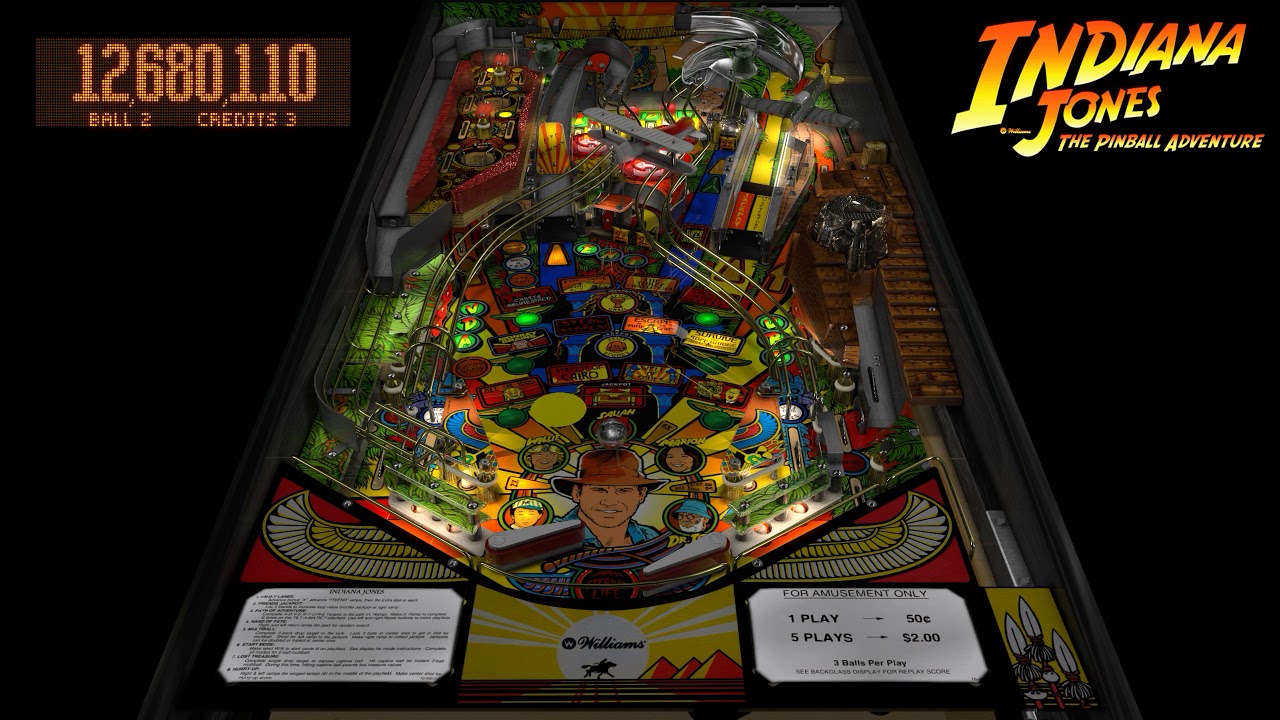 VPX PINBALL Indiana jones YouTube