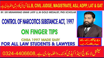 CONTROL OF NARCOTICS SUBSTANCE ACT, 1997 ON FINGER TIPS