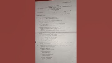 Engish sem 2 previous model paper 2022//for Bcom first Years //ou2023