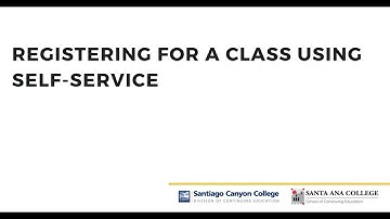 Registering for a class in Self Service