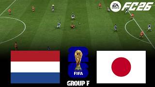 Netherlands VS Japan - FIFA WORLD CUP GROUP F SIMULATION - EAFC 26