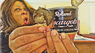 FIRST TIME TRYING ESCARGOTS (GIANT SNAIL) TASTE TEST|CARTERS EAT