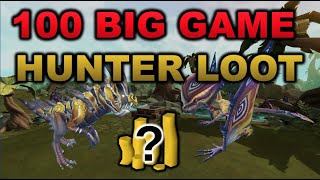 Loot From 100 Big Game Hunter [RuneScape 3]