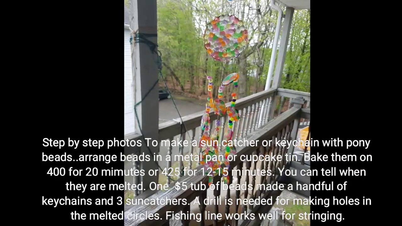 Make a suncatcher or keychain with melted pony beads diy crafts for