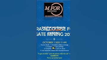 GATE MINING 2026 Crash Course