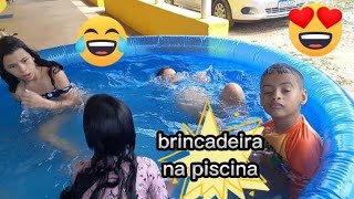 BRICADEIRA NO SÍTIO NA PISCINA #resenha #família #brincadeira #alegria #diversão #comedia