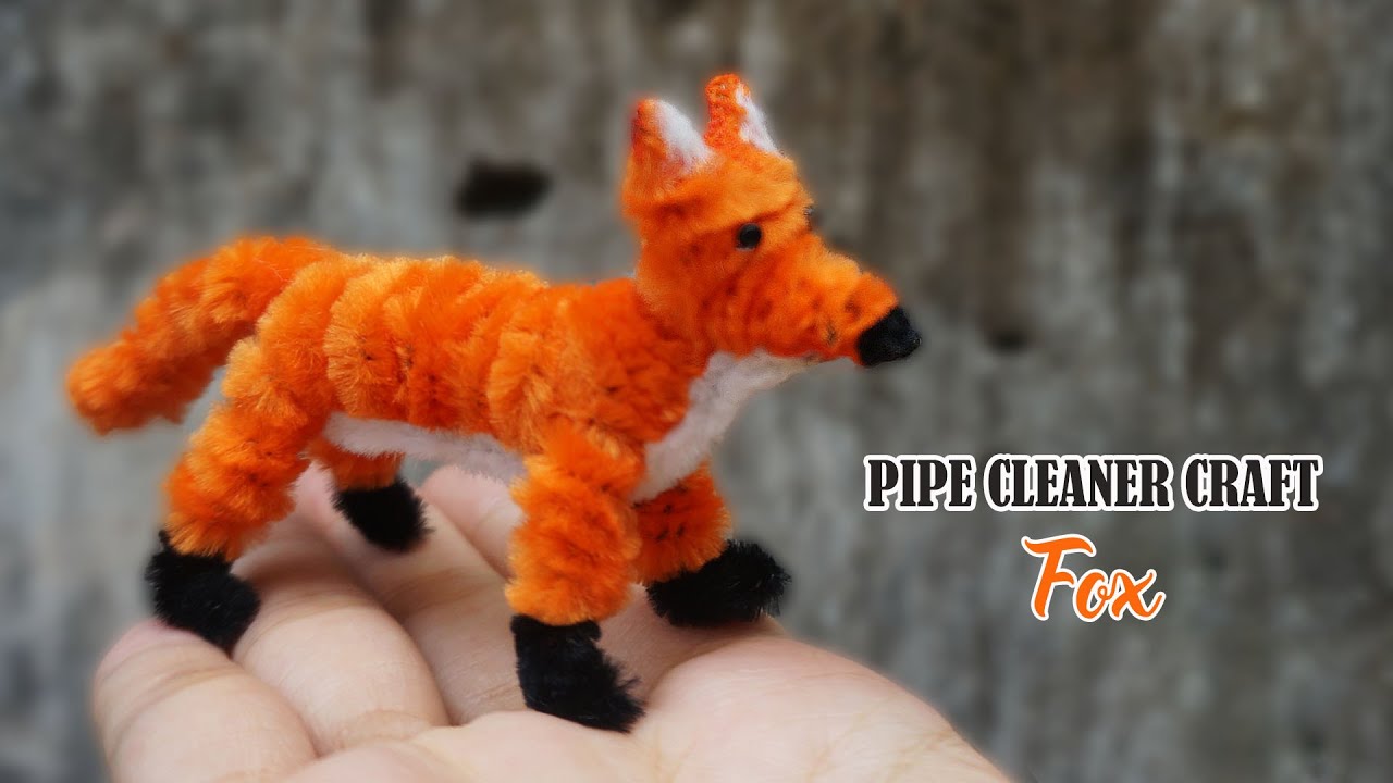 Easy Pipe Cleaner Animals - Fox