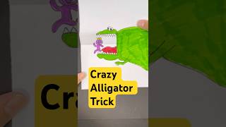 How To Make A Folding Alligator Paper Craft Open & Close Mouth Trick