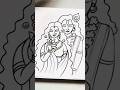 Quick simple and easy drawing of Radha krishna/ Radhe Krishna drawing in easy steps