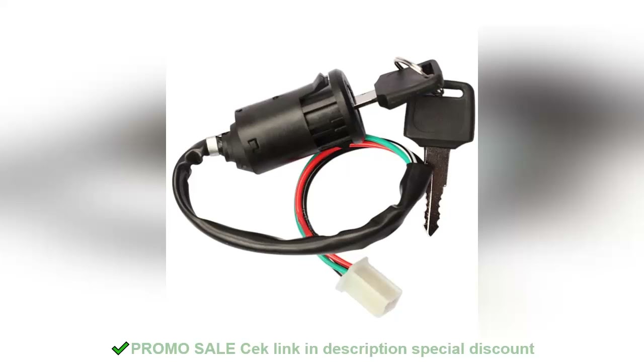 ATV Ignition Switch Key With Wire & Lock for Most Quad Dirt Bikes 50cc/70cc/110cc/125cc/150cc/250cc