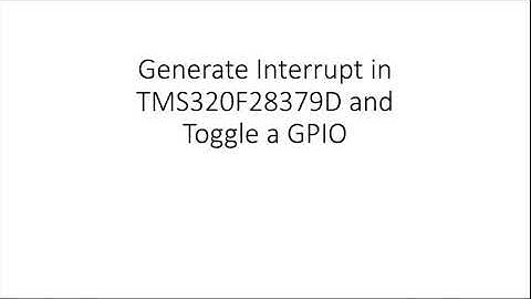Toggle GPIO of 28379 DSP