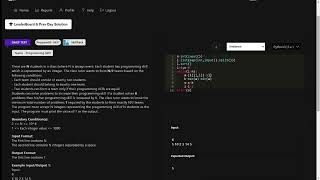 SKILLRACK | DAILY TEST | 05/09/2023 | TEAMS - PROGRAMMING SKILL | PROGRAM ID 9457 | PYTHON  ||#dt