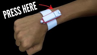 How to Make Paper Gun Watch at home | paper wrist gun |