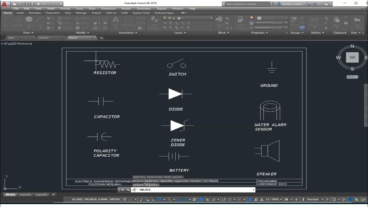 'HOW TO USE WBLOCK, CREATE BLOCK & INSERT BLOCK' EOC3 COMPUTER AIDED ELECTRICAL DRAWING YouTube