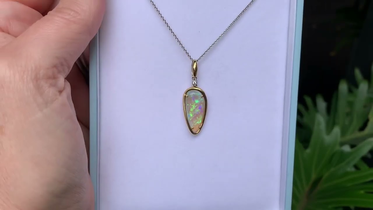 Double-sided Crystal Opal Pendant