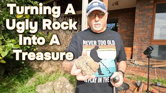 Turning a ugly Duckling into Swan: Crushing an Ugly Rock to Reveal a Stunning Golden Bead!