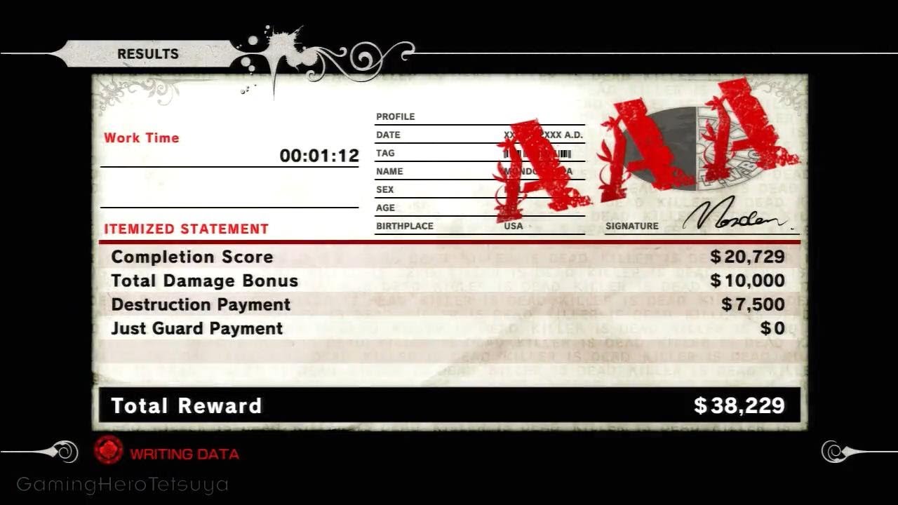 PS3 - Killer is Dead (Trick Challenge Part 2 AAA rank) [HD]