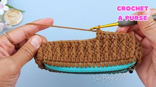 Easy Crochet Purse with Front Post Double Crochet | Vivi Berry DIY