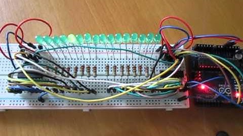 Adding 16 Digital Pins To Arduino Using 2 74HC595 chips