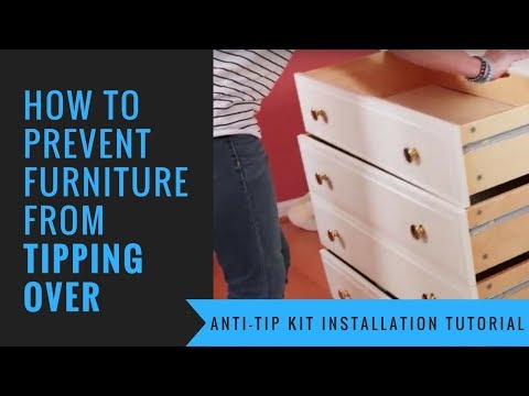how to anchor furniture to the wall without screws - youtube