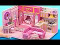 Make Secret Simple Pink House with Luxury Bedroom & Mini Kitchen for Two 💖 | DIY Miniature House