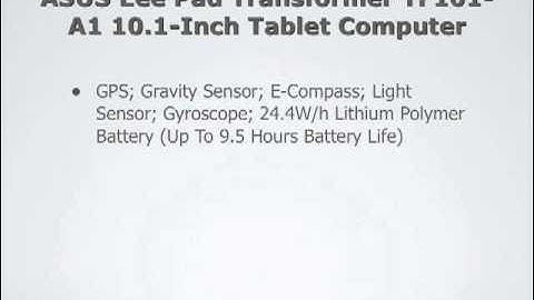 ASUS Eee Pad Transformer TF101-A1 video review