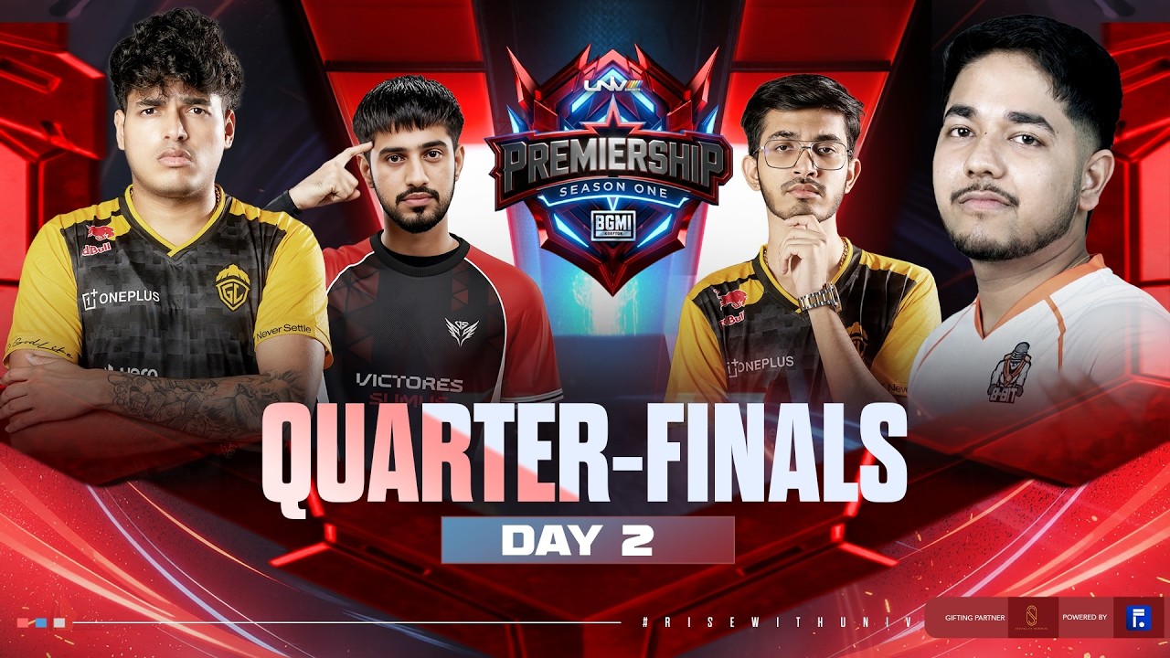 DAY 2 | QUARTER-FINALS | PREMIERSHIP by UNIV | ft. #godlike #teamtamilas #8bit #bgmi