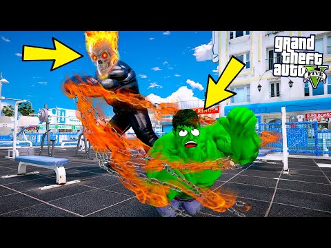 GHOST RIDER OLUYORUZ VE SPOR SALONUNDA VÜCUT GELİŞTİRİYORUZ!!( (HULK'U AĞLATTIK!) - GTA 5