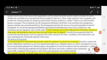 STA630|| Research Method || Lecture # 11 ||  Problem Definition &  Research Proposal