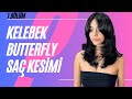 Butterfly saç kesimi nasıl yapılır - 1. BÖLÜM - kelebek saç nasıl kesilir - butterfly hair-cut