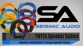 Seismic Audio TW12S Speakon Compatible 12 AWG Speaker Cables (Official)