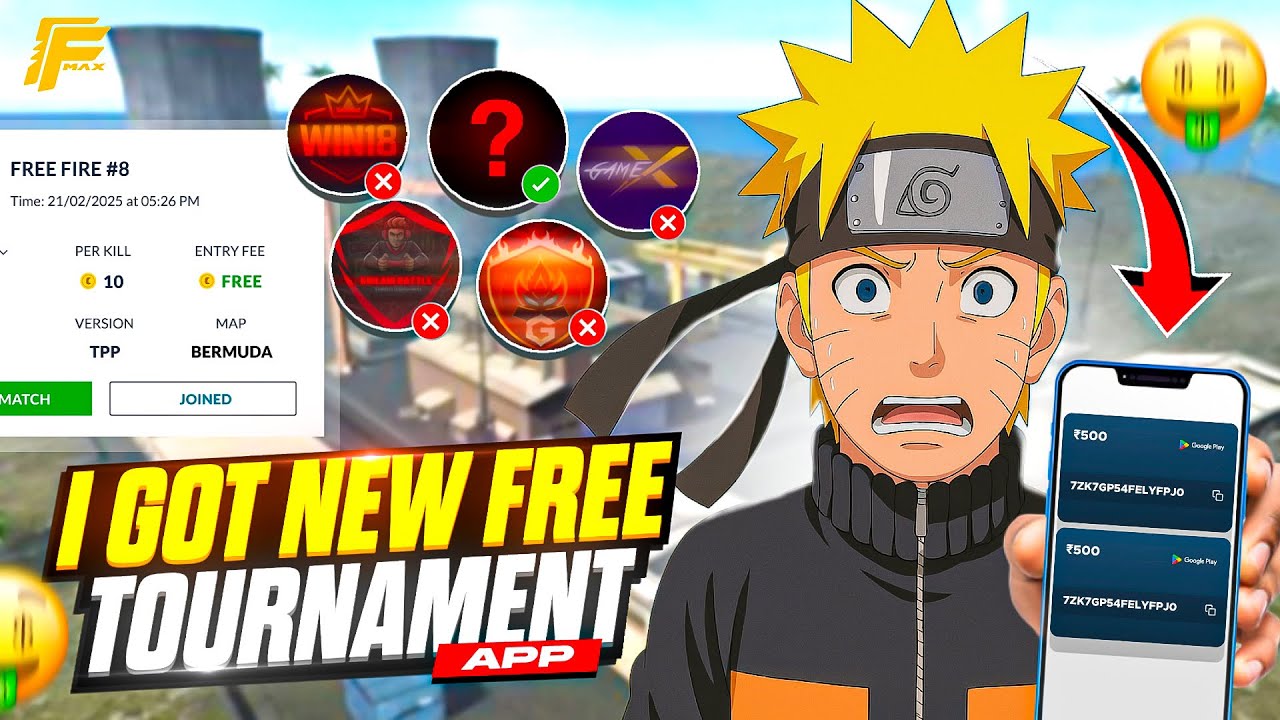 ☠️🔥I GOT NEW FREE TOURNAMENT APP  ENTRY- ₹0🔥PER KILL-10💴 TRUSTED TOURNAMENT APP FOR FREE FIRE