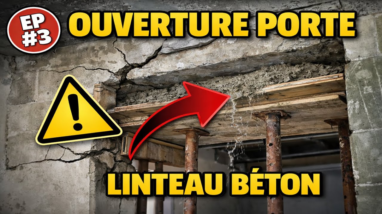 OUVERTURE DANS MUR EN PIERRE (70 cm) 😱COFFRAGE & COULAGE DU LINTEAU — free download