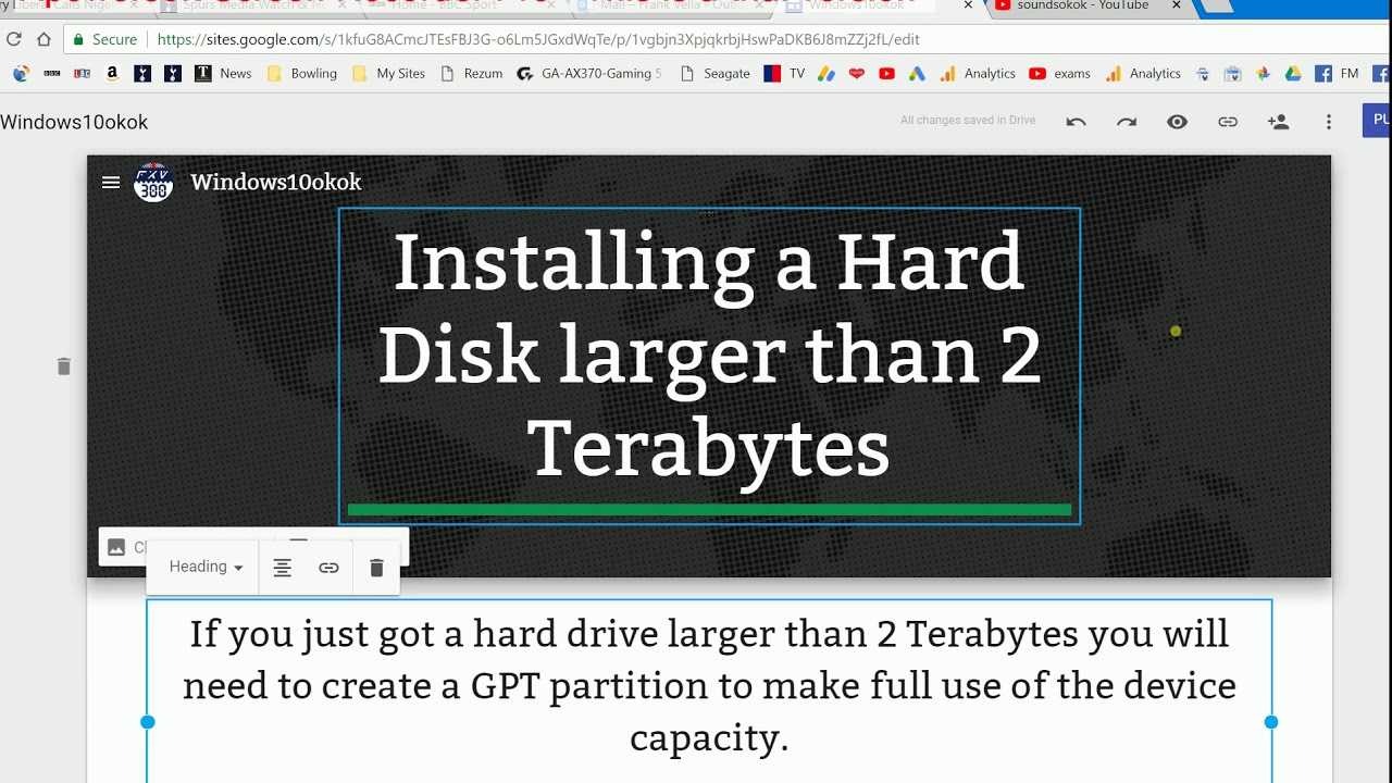 Google sites editor gone crazy