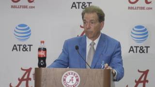 Nick Saban speaks passionately about "The Process" and players earning positions