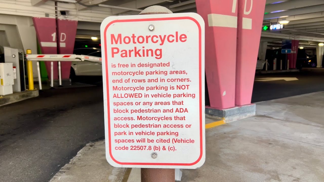 Motorcycle Parking Rules At LAX Los Angeles Airport Free Parking