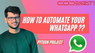 How to Automate WhatsApp messages using Python | WhatsApp Hack | Codewati #shorts #viral #trending